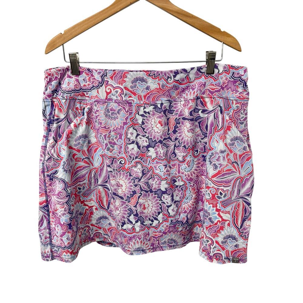 Title Nine Pink Purple Floral Women's Skort